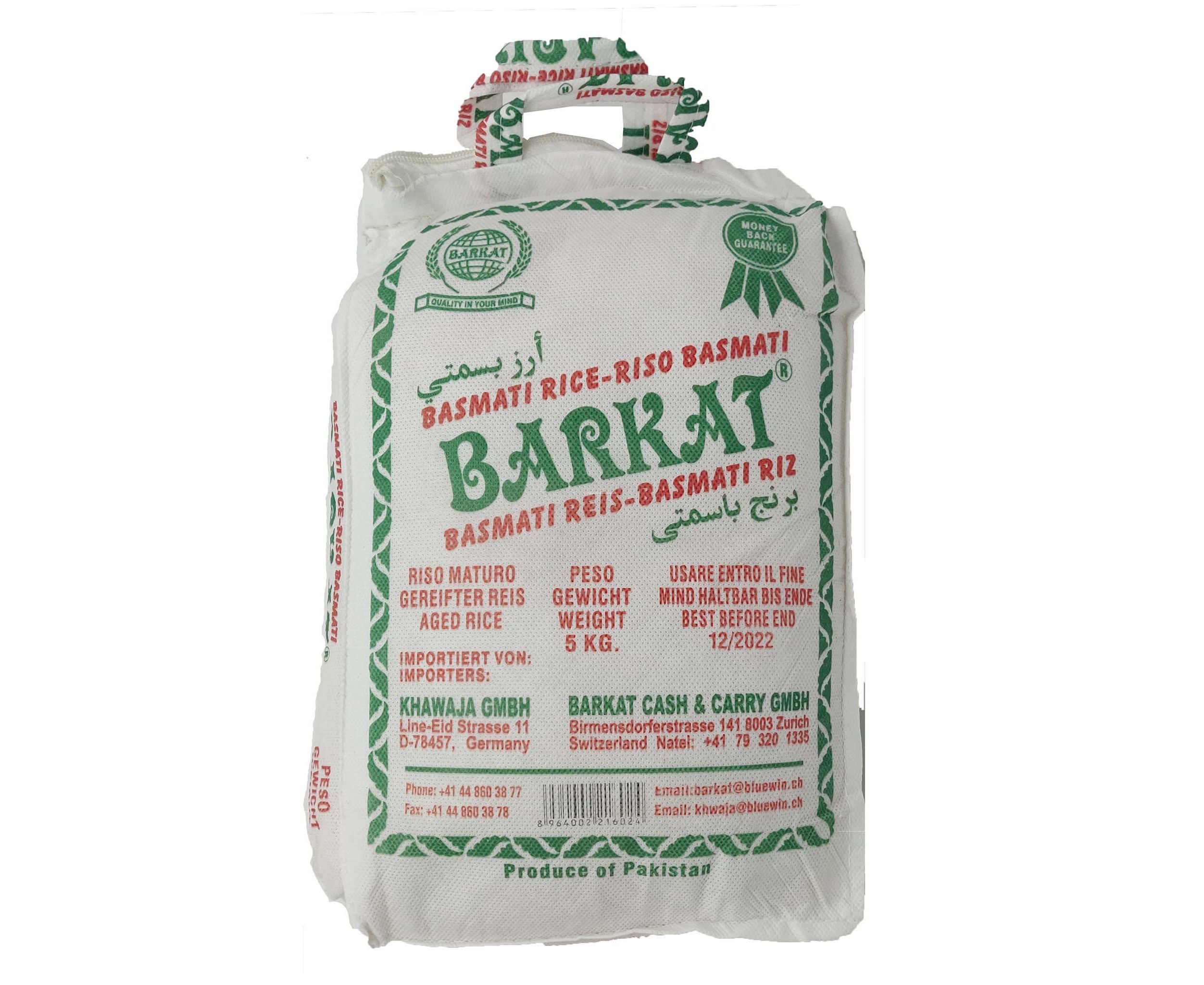 Grocery Rice, Flour & Grains Rice Rice Basmati Basmati Rice 5 Kg Barkat Click To